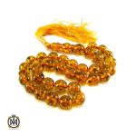 تسبیح کهربای پودری 33 دانه گرد- کد 4062