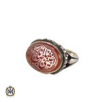 1 انگشتر عقیق یمن مردانه با حکاکی یا اباصالح اغثنی - کد 8258