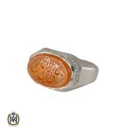 انگشتر عقیق یمن مردانه با حکاکی علی رکن الایمان - کد 8278
