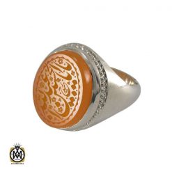 انگشتر عقیق یمن با حکاکی یا اباعبدالله الحسین - کد 8290 انگشتر عقیق یمن با حکاکی یا اباعبدالله الحسین - کد 8290