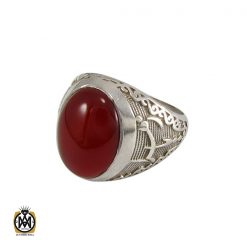 انگشتر عقیق قرمز مردانه - کد 8334 انگشتر عقیق قرمز مردانه - کد 8334