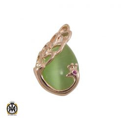 مدال چشم گربه زنانه طرح طاووس - کد 3031 مدال چشم گربه زنانه طرح طاووس - کد 3031