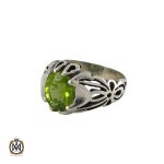 انگشتر نقره مردانه با نگین زبرجد - کد 8183