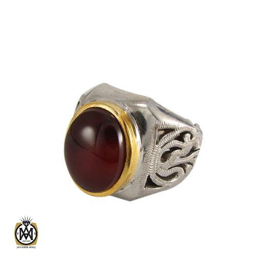 1 انگشتر عقیق یمن مردانه - کد 8197 - تصویر 1