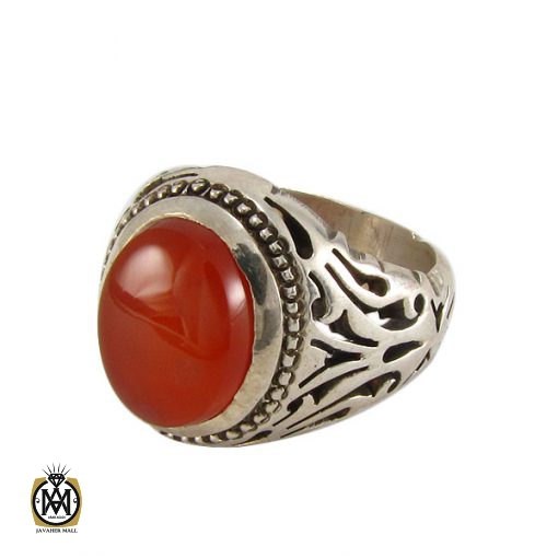 1 انگشتر عقیق یمن مردانه مرغوب - کد 8209 - تصویر 1