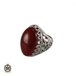 انگشتر عقیق یمن و زمرد مردانه مرغوب - کد 8210 انگشتر عقیق یمن و زمرد مردانه مرغوب - کد 8210