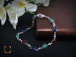 دستبند یاقوت و زمرد زنانه طرح شايسته - کد 1036 - تصویر 6