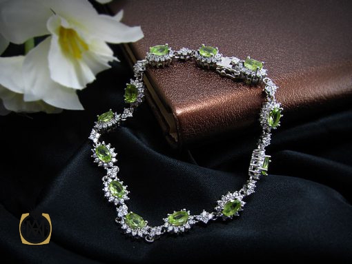 دستبند زبرجد زنانه طرح شكوه - کد 1037 - تصویر 6