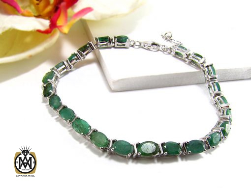 دستبند زمرد زنانه طرح مهسان - کد 1041 - تصویر 6