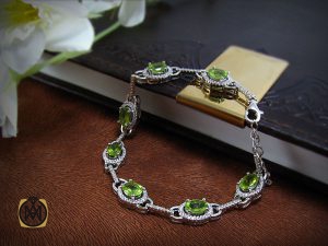 1044 دستبند زبرجد زنانه طرح صدف - کد 1044 - تصویر 6