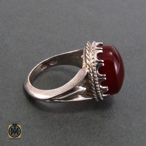 انگشتر عقیق یمن مردانه - کد 8213 - تصویر 2