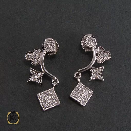 گوشواره نقره زنانه طرح آرزو - کد 5025 - تصویر 3