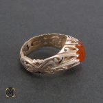 2 انگشتر عقیق یمن مردانه با حکاکی شرف الشمس - کد 8223 - تصویر 3