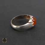 2 انگشتر عقیق یمن مردانه حکاکی شرف الشمس - کد 8231 - تصویر 2