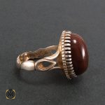 2 انگشتر عقیق سلیمانی مردانه - کد 8234 - تصویر 3