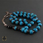 2 تسبیح 33 دانه یسر فیروزه و نقره سوپر لوکش و ارزشمند - کد 4094 - تصویر 2