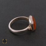 2 انگشتر عقیق یمن مردانه با حکاکی شرف الشمس استاد ضابطی- کد 8243 - تصویر 2