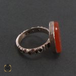 2 انگشتر عقیق یمن مردانه با حکاکی یا اباالحسن یا امیرالمومنین - کد 8256 - تصویر 2
