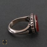 2 انگشتر عقیق یمن مردانه با حکاکی یا اباصالح اغثنی - کد 8258 - تصویر 2