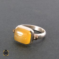 انگشتر عقیق یمن مردانه با حکاکی شرف الشمس استاد ضابطی - کد 8264 انگشتر عقیق یمن مردانه با حکاکی شرف الشمس استاد ضابطی - کد 8264