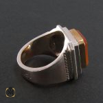 2 انگشتر عقیق یمن با حکاکی یا الله محمود فی کل فعاله - کد 8267 - تصویر 2