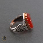 2 انگشتر عقیق یمن با حکاکی ماشاالله لا قوه الا بالله ان ترن انا اقل منک مالا و ولدا - کد 8268 - تصویر 2