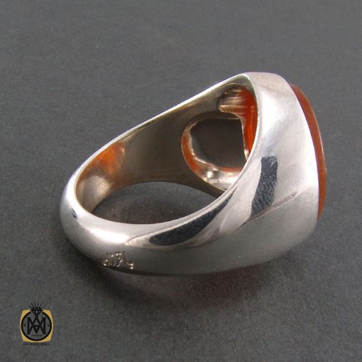 انگشتر عقیق یمن با حکاکی یا قاضی الحوائج السائلین - کد 8269 - تصویر 2