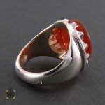 2 انگشتر عقیق یمن با حکاکی بابی انت و امی یا امیرالمومنین - کد 8284 - تصویر 2