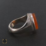 انگشتر عقیق یمن با حکاکی یا اباعبدالله الحسین - کد 8290 - تصویر 2