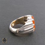 2 انگشتر عقیق یمن با حکاکی رفع الله رایة العباس - کد 8294 - تصویر 3
