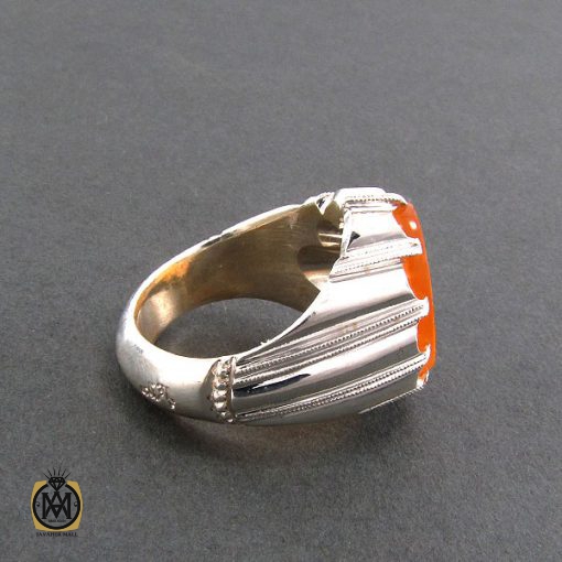 2 انگشتر عقیق یمن با حکاکی رفع الله رایة العباس - کد 8294 - تصویر 3