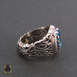 انگشتر توپاز آبی مردانه دست ساز و مرغوب - کد 8173 انگشتر توپاز آبی مردانه دست ساز و مرغوب - کد 8173