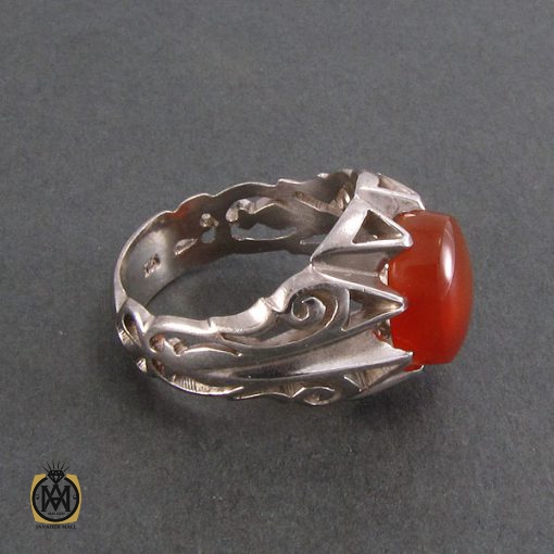 انگشتر عقیق یمن مردانه - کد 8299 - تصویر 2