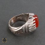 2 انگشتر دور چنگ عقیق یمن مردانه - کد 8300 - تصویر 2