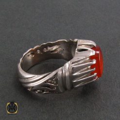 انگشتر عقیق یمن دور چنک شبکه ای مردانه - کد 8305 انگشتر عقیق یمن دور چنک شبکه ای مردانه - کد 8305
