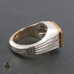 2 انگشتر عقیق یمن مردانه با حکاکی یا عقیله العرب - کد 8279 - تصویر 2