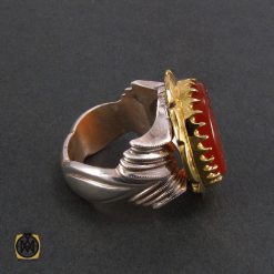 انگشتر عقیق یمن مردانه با حکاکی امیری حسین و نعم الامیر - کد 8306 انگشتر عقیق یمن مردانه با حکاکی امیری حسین و نعم الامیر - کد 8306