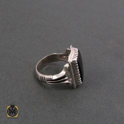 انگشتر عقیق سیاه مردانه - کد 8307 انگشتر عقیق سیاه مردانه - کد 8307