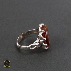 انگشتر عقیق سلیمانی مردانه - کد 8308 انگشتر عقیق سلیمانی مردانه - کد 8308