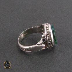 انگشتر عقیق سبز مردانه اصل و خوش رنگ - کد 8313 انگشتر عقیق سبز مردانه اصل و خوش رنگ - کد 8313