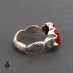 انگشتر عقیق قرمز مردانه - کد 8314 انگشتر عقیق قرمز مردانه - کد 8314