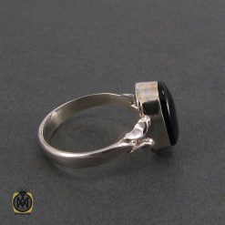 انگشتر عقیق سیاه مردانه - کد 8318 انگشتر عقیق سیاه مردانه - کد 8318
