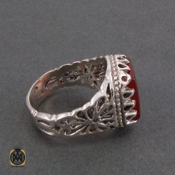 انگشتر عقیق قرمز مردانه - کد 8317 انگشتر عقیق قرمز مردانه - کد 8317