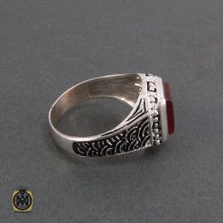 انگشتر عقیق قرمز مردانه - کد 8319 انگشتر عقیق قرمز مردانه - کد 8319