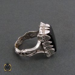 انگشتر عقیق سیاه مردانه - کد 8326 انگشتر عقیق سیاه مردانه - کد 8326