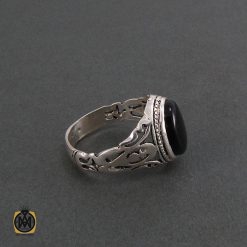 انگشتر عقیق سیاه مردانه - کد 8331 انگشتر عقیق سیاه مردانه - کد 8331