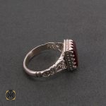 2 انگشتر عقیق قرمز مردانه - کد 8340 - تصویر 2