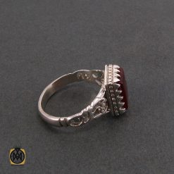 انگشتر عقیق قرمز مردانه - کد 8340 انگشتر عقیق قرمز مردانه - کد 8340