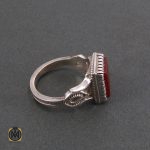 2 انگشتر عقیق قرمز مردانه - کد 8342 - تصویر 2