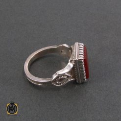 انگشتر عقیق قرمز مردانه - کد 8342 انگشتر عقیق قرمز مردانه - کد 8342